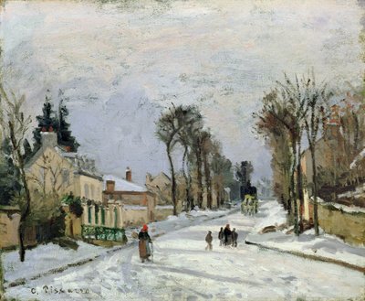 La strada di Versailles a Louveciennes, 1869 da Camille Jacob Pissarro